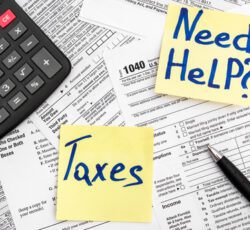 Need,help,and,taxes,text,on,stickers,with,tax,forms.